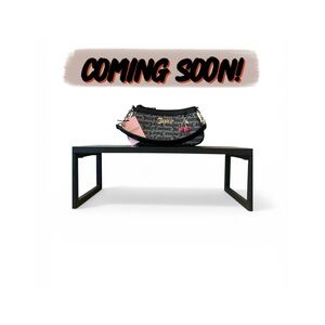 Juicy Couture Black Shoulder Bag with Pink Accents